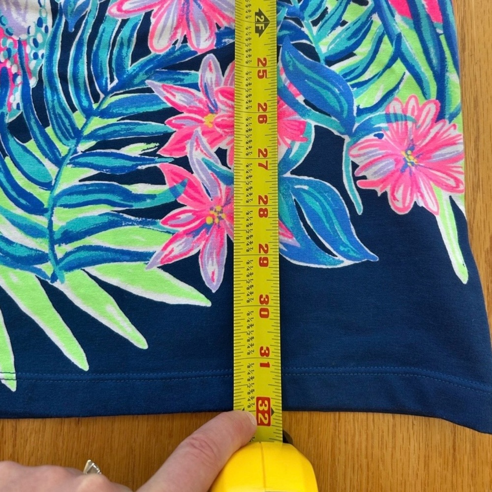 Lilly Pulitzer Harper Shift Dress XXS Bennet Blue Let's Mango French Terry Knit - Picture 10 of 11